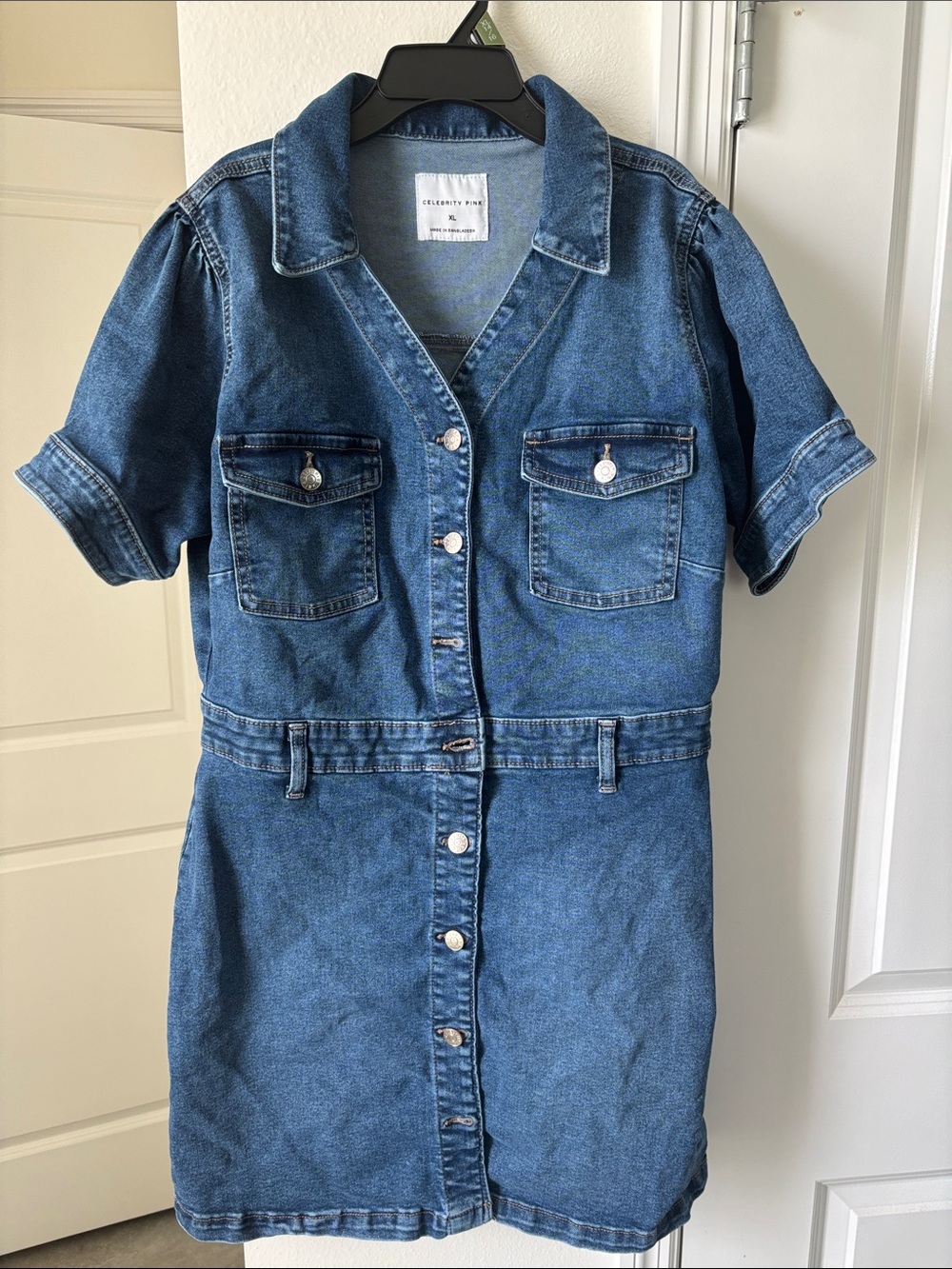 Celebrity Pink Denim Dress